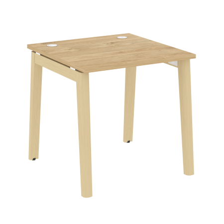 Стол рабочий на деревянных опорах Onix Wood OW.SP-0.8 780x800x750 (Тиквуд Светлый/Дуб Светлый)