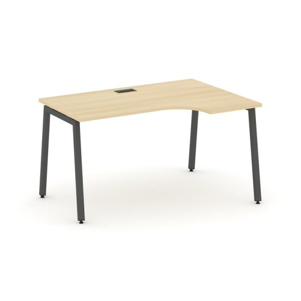 Стол рабочий эргономичный SN-4A.SPA-001(R) (1380х600/980х750) (Акация Лорка/Металл Антрацит)