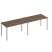 Рабочая станция на металлокаркасе КФ (2х140) Комфорт КФ К.1132-2 2800x750x750 (Дуб шамони темныйСерый)