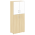 Шкаф для документов со стеклом белым LT.ST-1.7 R White (Вяз Благородный)