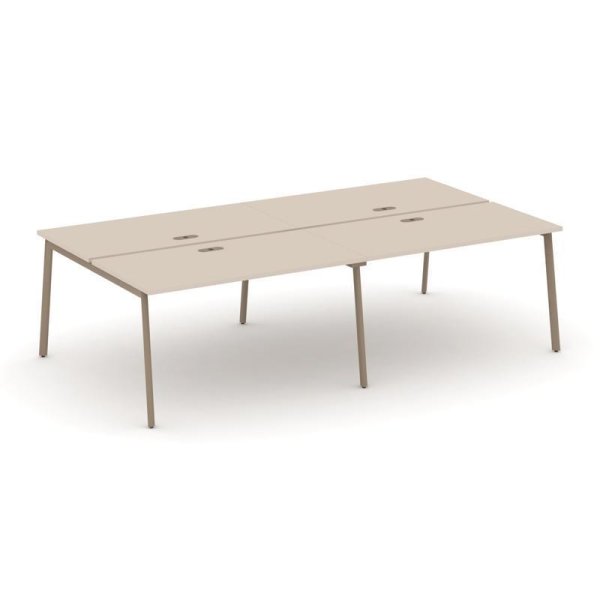 Рабочая станция 4 места ES.D.RS-4.3-LP (2760х1500х750) (Капучино/Металл Латте)