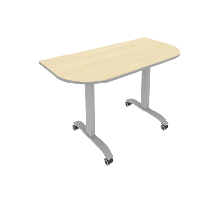 Стол складной радиусный Mobile system СМ-4.1 1300x650x757 (Клен-Мультиплекс/Серый металл)