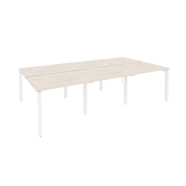 Рабочая станция на П-образном м/к Onix O.MP-D.RS-6.1.8 2940x1635x750 (Денвер Светлый/Белый Металл)