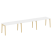 Рабочая станция на деревянных опорах Onix Wood OW.RS-3.3.7 4140x720x750 (Тиквуд Светлый/Дуб Темный)