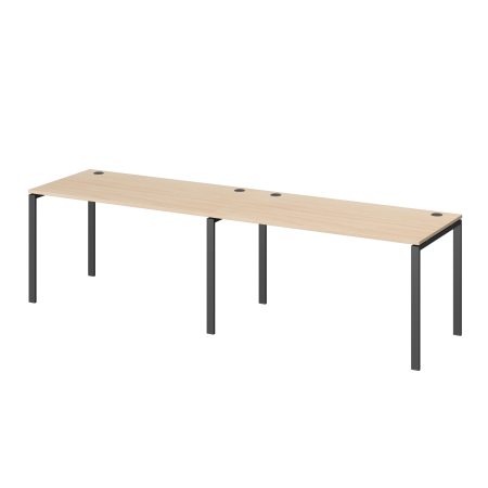 Бенч линейный на 2 рабочих места Арго-М АМБЛ-004 3200x730x760 (Бук/Антрацит)