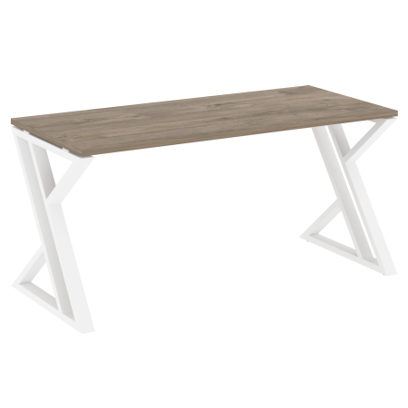 Стол рабочий VR.L-SRZ-4.7 1580x720x750 (Тиквуд Темный/Белый металл)