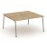 Рабочая станция 2 места ES.D.RS-2.4-LK (1580х1500х750) (Тиквуд Светлый/Металл Латте)