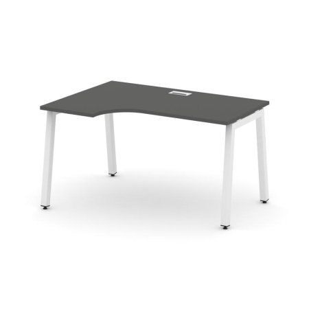 Стол рабочий эргономичный SN-5A.SPA-001(L) (1380х600/980х750) (Антрацит/Металл Белый)