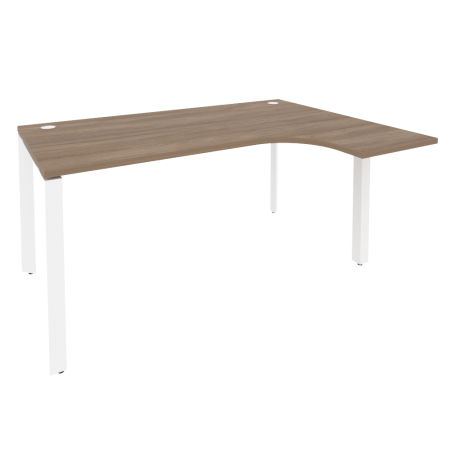 Стол эргономичный правый на П-образном м/к Onix O.MP-SA-4R 1580x1180x750 (Дуб Аризона/Белый Металл)