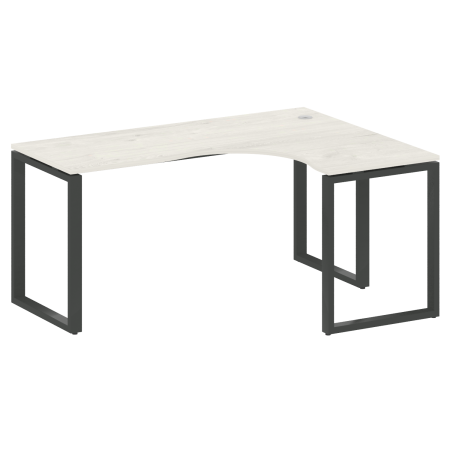 Стол криволинейный правый Metal System Style БО.СА-4 R 1600x1200x750 (Дуб Наварра/Антрацит металл)