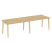 Стол переговорный на деревянных опорах Onix Wood OW.PRG-2.3 2760x980x750 (Тиквуд Светлый/Дуб Темный)