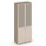 Шкаф высокий широкий ES.ST-1.2R I (800х420х1977) (Латте/Сатин/Лакобель ivory)