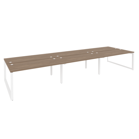 Рабочая станция на О-образном м/к Onix O.MO-D.RS-6.4.7 4740x1475x750 (Дуб Аризона/Белый Металл)