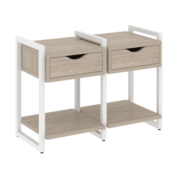 Тумба на регулируемых опорах наборная VR.L-TN-1.O 970x460x719 (Дуб Аттик/Белый металл)