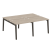 Рабочая станция на деревянных опорах Onix Wood OW.D.RS-4.1.8 1960x1635x750 (Тиквуд Светлый/Дуб Темный)