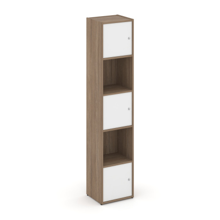 Стеллаж Locker Plus LK.K-007 408x350x1983 (Дуб Аризона | Белый)