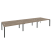 Рабочая станция на П-образном м/к Onix O.MP-D.RS-6.4.7 4740x1475x750 (Тиквуд Темный/Белый Металл)