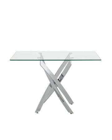 Стол обеденный Варна 120*80 стеклянный (Стол обеденный Варна прозрачный)