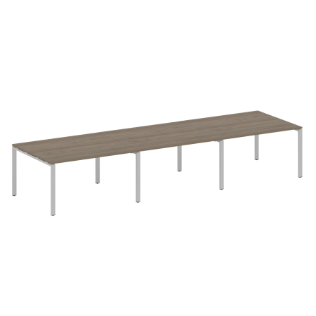 Переговорный стол 3 столешницы Metal System Style БП.ПРГ-3.3 4200x1235x750 (Вяз/Серый металл)
