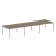 Переговорный стол 3 столешницы Metal System Style БП.ПРГ-3.3 4200x1235x750 (Дуб Наварра/Серый металл)