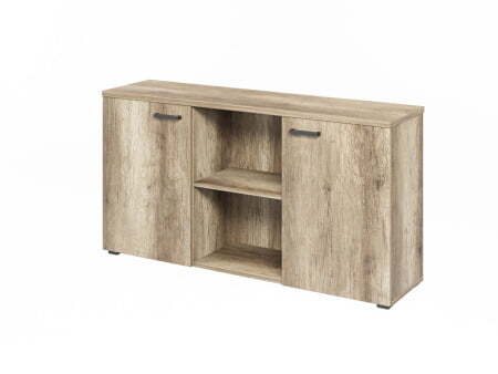 Тумба приставная к 2м столам с экраном L-681 1419х376х750 (Дуб Каньон)