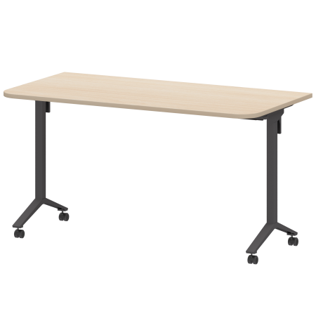 Стол мобильный складной радиусный Моби МБ22-140.70Р 1400x700x750 (Бук/Антрацит)