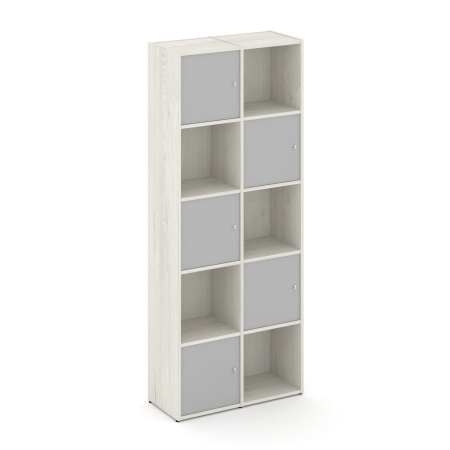 Стеллаж Locker Plus LK.K-008 798x350x1983 (Дуб Наварра | Серый)