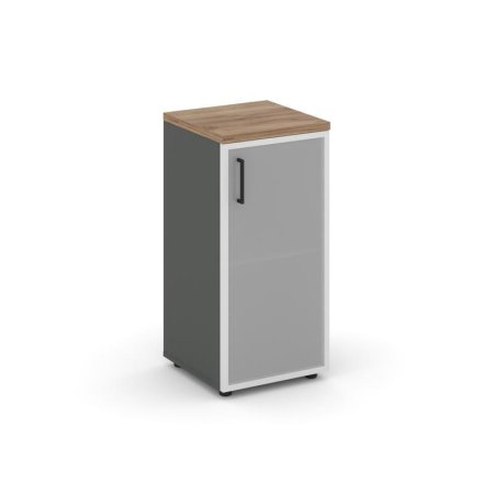 Шкаф низкий узкий SN.STU.E-303(R) (400х400х833) (Антрацит/Дуб Табак/Сатин)