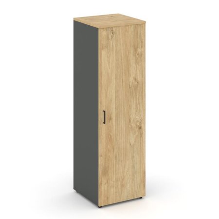 Гардероб узкий глубокий SN.GB.E-002 (600х600х1982) (Антрацит/Тиквуд Светлый)