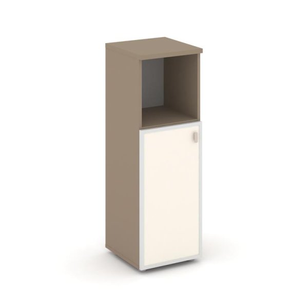 Шкаф средний узкий левый ES.SU-2.2R (L) I (400х420х1207) (Латте/Лакобель ivory)