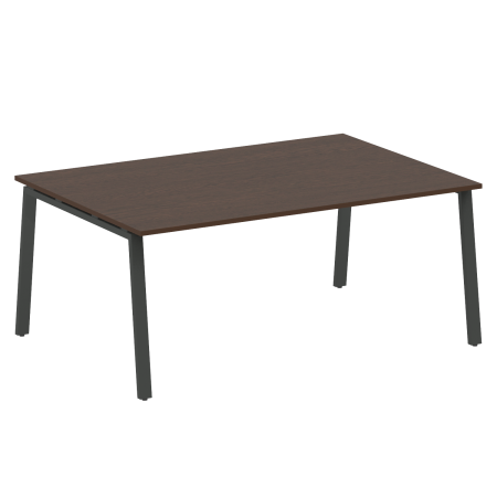 Стол для переговоров (1 столешница) на А-образном м/к Metal System Style БА.ПРГ-1.5 1800x1235x750 (Венге Цаво/Антрацит металл)