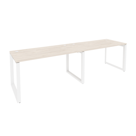 Рабочая станция на О-образном м/к Onix O.MO-RS-2.3.7 2760x720x750 (Денвер Светлый/Белый Металл)