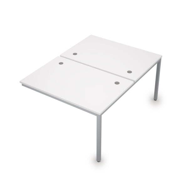 6МБК.288 Сдвоенные бенч-системы, конечный модуль (1200x1635x750) (Белый/Алюминий матовый)