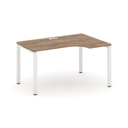 Стол рабочий эргономичный SN-6P.SPA-021(R) (1380х800/980х750) (Дуб Табак/Металл Белый)