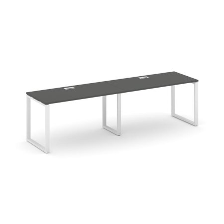 Рабочая станция 1 сторонняя SN-6O.ORS-014 (3160х700х750) (Антрацит/Металл Белый)