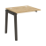 Наборный элемент рабочей станции на деревянных опорах Onix Wood OW.1.NRS-0.7 780x720x750 (Тиквуд Светлый/Дуб Темный)
