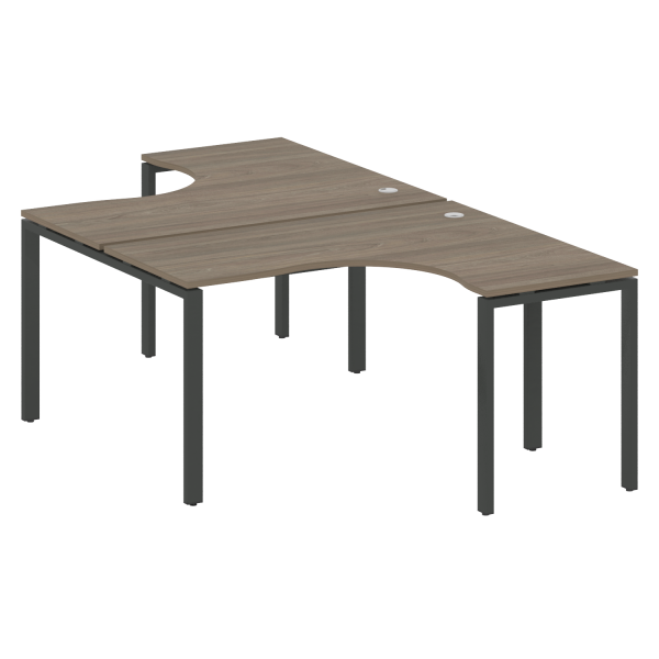 Рабочая станция криволинейная Metal System Style БП.РАС-СА-2.3 1400x2435x750 (Вяз/Антрацит металл)