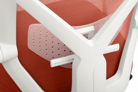 Офисное кресло Oliver RCH W-203AC Белый пластик | Оранжевый (Белый | Оранжевый)