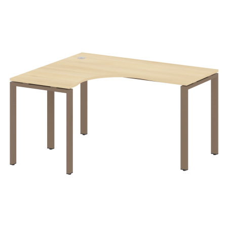 Стол криволинейный левый Metal System Style БП.СА-3 Л 1400x1200x750 (Акация/Мокко металл)