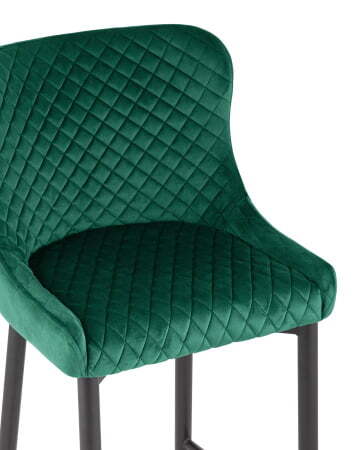 Стул полубарный Ститч велюр изумрудный (Стул полубарный Ститч зеленый)