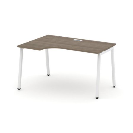 Стол рабочий эргономичный SN-4A.SPA-001(L) (1380х600/980х750) (Вяз Благородный/Металл Белый)