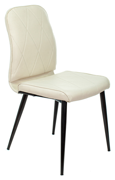 Стул для кухни KF-3 эко.кожа слоновая кость Orion-10 металл черный на ножках (KF-3/OR-10) (Слоновая кость)