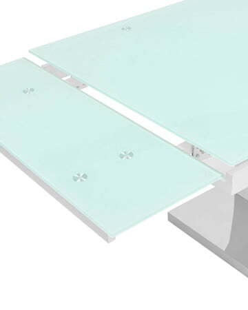 Стол обеденный Верона раскладной 160-220*90 глянцевый белый (Стол обеденный Верона белый)