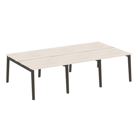 Рабочая станция на деревянных опорах Onix Wood OW.D.RS-6.1.8 2940x1635x750 (Денвер Светлый/Дуб Темный)