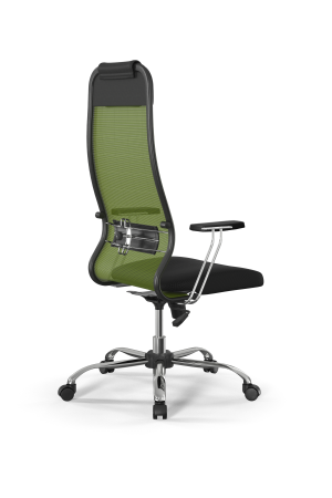 Кресло для руководителя Метта Sit 10 B1-111T - X2+UMF(X1) /Ub00/Wh00/T1bp-c(M09.B21.G20.W01) (Зеленый | Черный)