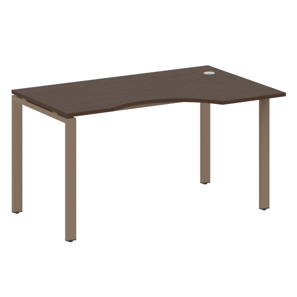 Стол криволинейный правый Metal System Style БП.СА-2 Пр 1400x900x750 (Венге Цаво/Мокко металл)