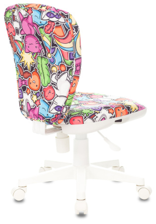 Кресло детское KD-W10 мультиколор маскарад крестов. пластик пластик белый (Мультиколор)