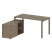Рабочая станция с опорной тумбой левая Metal System Style БП.РС-СТС-2.3 Л 1500x1520x750 (Дуб Наварра/Серый металл)
