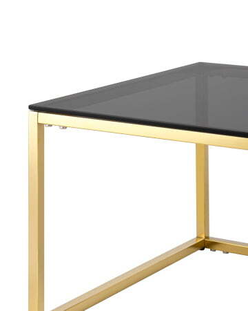 Журнальный стол 120*60 ТАУН золото стекло smoke (Журнальный стол Таун золотой)