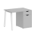 Стол письменный VR.SP-3-98.1.A 980x720x750 (Серый/Белый Металл)
